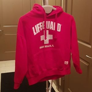 Red lifeguard hoodie